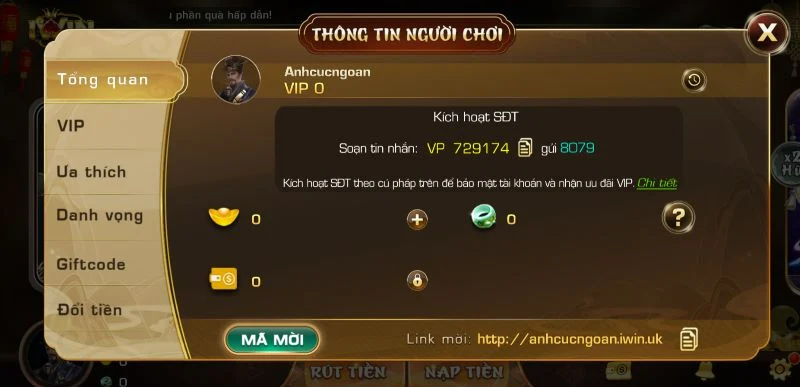 Cung cấp SĐT chính chủ tại iWin