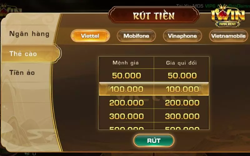 Cổng game uy tín có đa dạng cách nạp/rút tiền linh hoạt