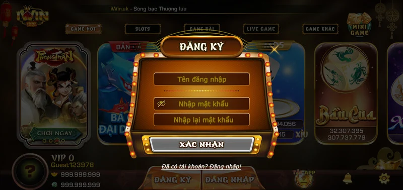 Đăng ký iWin để tham gia đánh bài đổi thưởng