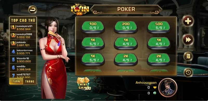 Giới thiệu tổng quan về game bài Poker tại iWin