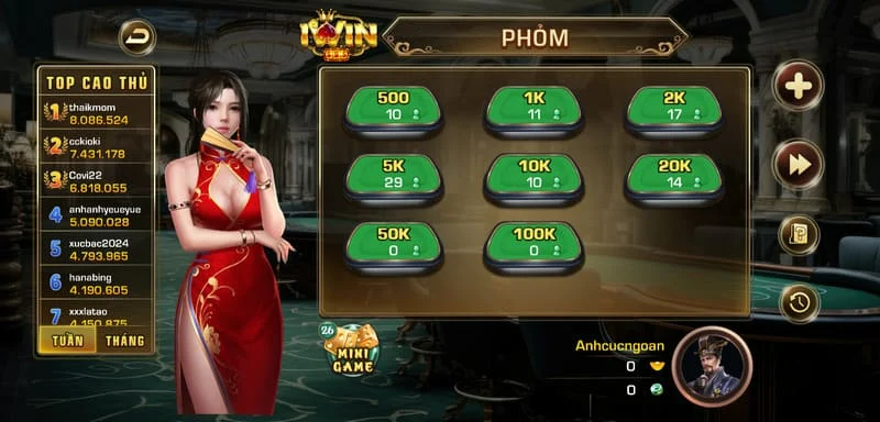 Tìm hiểu về game bài Phỏm trên iWin