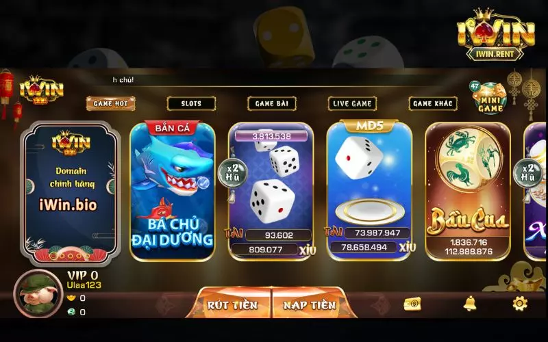 Nhiều tựa game đa dạng đang chờ đợi cược thủ